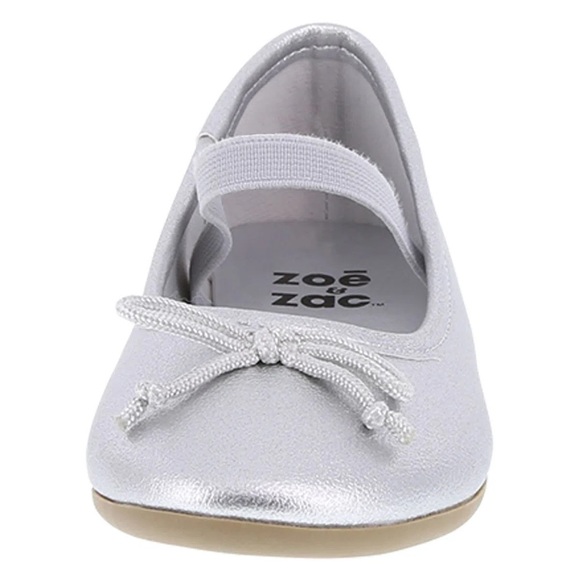 NWT ZOE & ZAC Toddler Silver Flats Size 6 - Picture 3 of 6